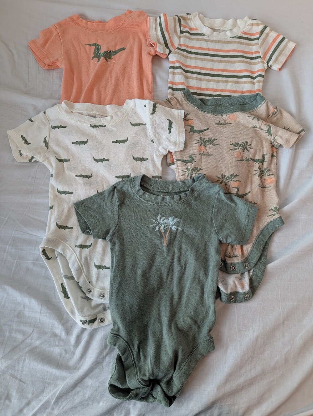 Bundles Baby place  One-Piece Bodysuit 5 Pack, Size 12-18